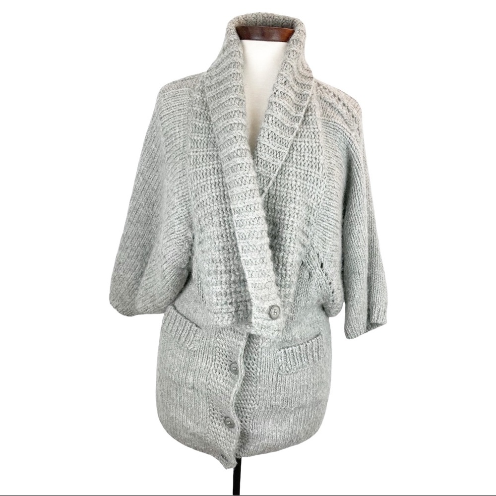 M.Patmos Chunky Merino Wool Cardigan Sweater Small